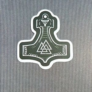 Spiritual Viking Old Norse God Masculine Warrior Celtic Art Single Sticker